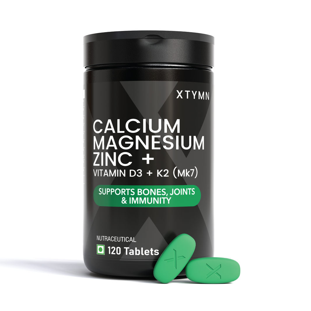 Calcium Magnesium Zinc with Vitamin D3 & K2 (MK-7) | XTYMN 120 Tablets