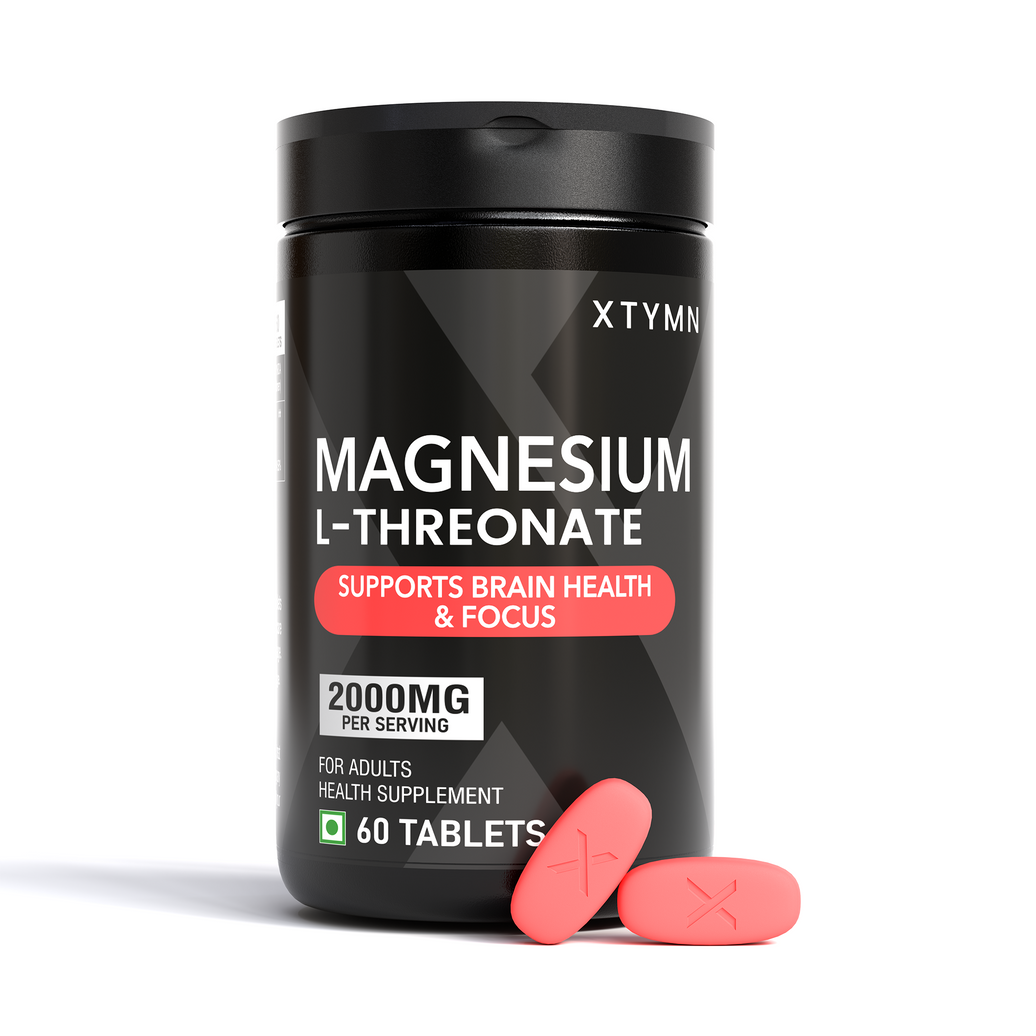 XTYMN Magnesium L-Threonate 2000mg | 165mg Elemental Magnesium | Brain Health, Memory & Focus | 60 Tablets