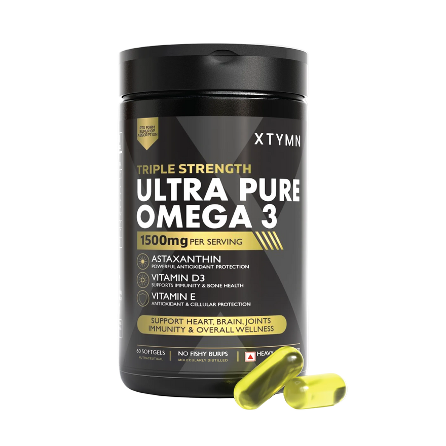 XTYMN Triple Strength Omega-3 Fish Oil 1500 mg — 60 Softgels